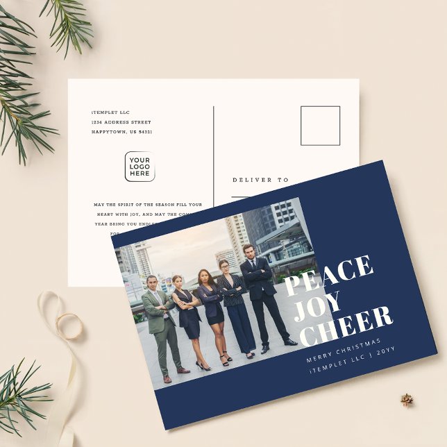 Company Logo Business Christmas Photo Xma Postcard (Creator Uploaded)