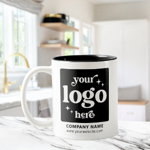Company Logo Business Client Gift Custom Employee  Two-Tone Coffee Mug