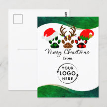Company Logo Business Holiday Christmas Postcard
