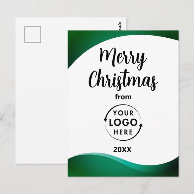 Company Logo Business Holiday Christmas Postcard (Front/Back)