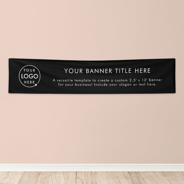 Company Logo | Business Modern Black 12' Banner (Creator Uploaded)