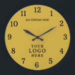 Company Logo Business Name Corporate Branded Promo Large Clock<br><div class="desc">Wall Clocks with company logo make unique corporate promotional gifts. Personalise with your business name and logo. The logo clocks also make great gifts of appreciation for employees.</div>