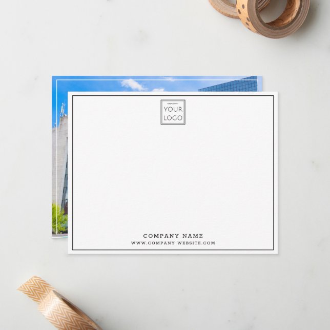 Company Logo Business Name Corporate Office Photo Card (Front/Back In Situ)