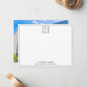 Company Logo Business Name Corporate Office Photo Card