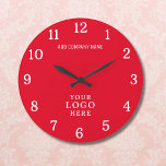 Company Logo Business Name Corporate Promo Branded Large Clock<br><div class="desc">Wall Clocks with company logo make unique corporate promotional gifts. Personalise with your business name and logo. The logo clocks also make great gifts of appreciation for employees.</div>