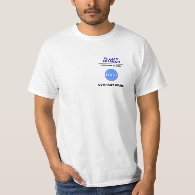 Company Logo & Business Name | Staff & Employee T-Shirt (Front)
