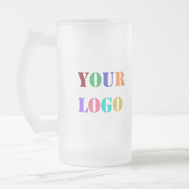 Company Logo Business Promotional Glass Beer Mug (Left)