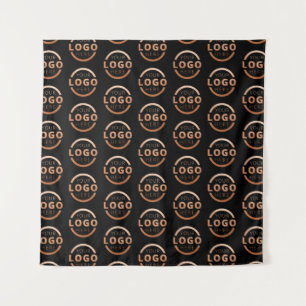 Company Logo Business Video Conference Backdrop Tapestry