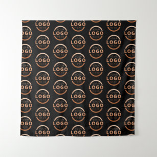 Company Logo Business Video Conference Backdrop Tapestry