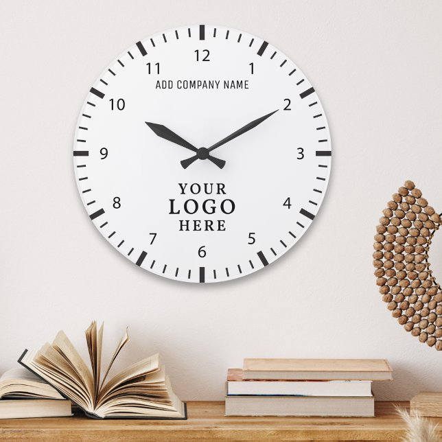 Company Logo Corporate Name Business Branded Promo Large Clock (Creator Uploaded)