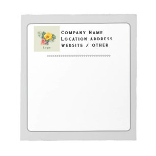 Company Logo Custom Notepad Neutral Colors
