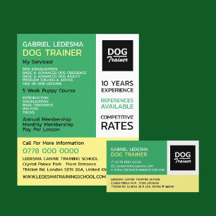 Company Logo, Dog Trainer Business Card