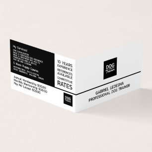 Company Logo, Dog Trainer Detailed Business Card