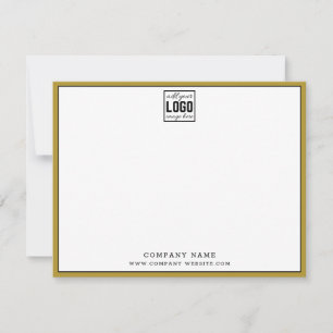 Company Logo Editable Brand Colour Gold Border   Card