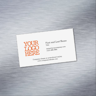 Company Logo Employee Contact Information Magnetic Business Card