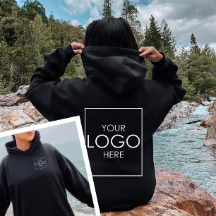 Company Logo Front And Back Design Custom Business Hoodie