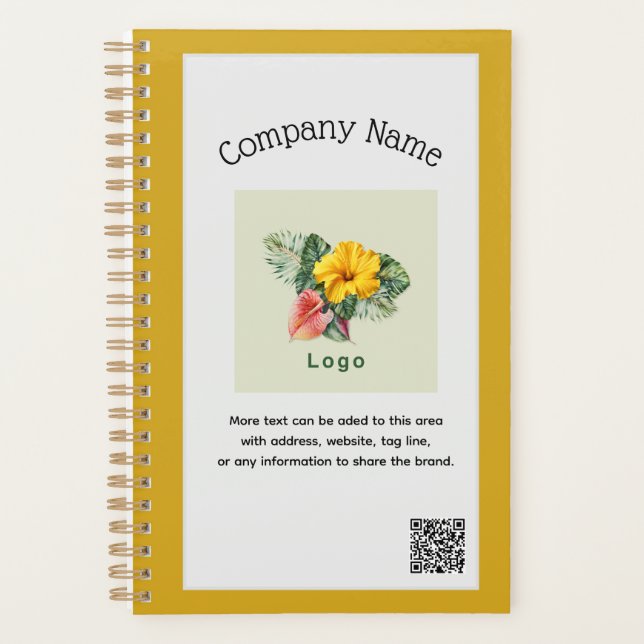 Company Logo Gift Merchandise QR code Planner (Front)