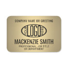 Company Logo Gold Colour Printed Plastic Employee