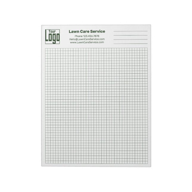 Company Logo Grid Graph Notepad (Rotated)