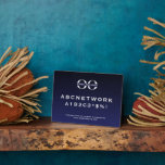 Company Logo Guest Wifi Password Sign Plaque<br><div class="desc">Modern branded WiFi password sign to share your network information with guests. Perfect for corporate visitors,  business guests and more. Minimal modern design in black and white with logo and simple,  easy-to-read typography.</div>