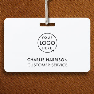Company Logo ID   Custom Employee Staff Minimalist Badge