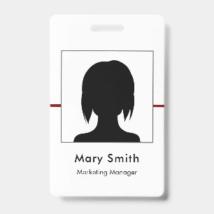 Company Logo, ID Employee Staff, Minimalist Badge