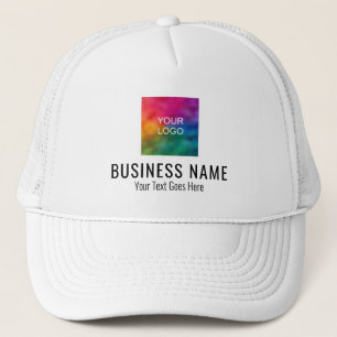 Company Logo Men's & Women's White Baseball Trucker Hat