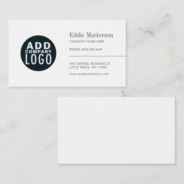 Company Logo Minimalist Business Card (Front/Back)