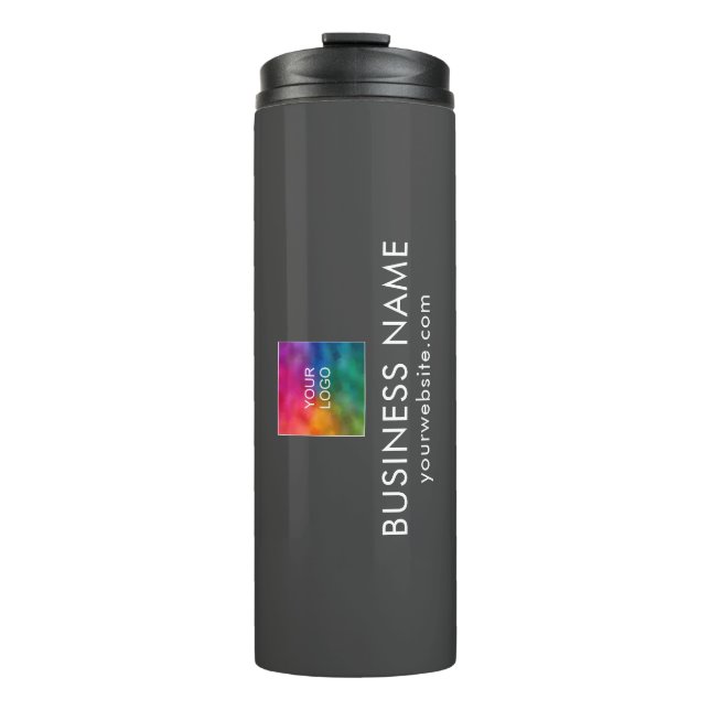 Company Logo Modern Elegant Top Promotional Thermal Tumbler (Front)