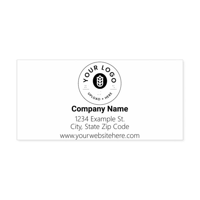 Company Logo Name and Address  Self-inking Stamp (Design)