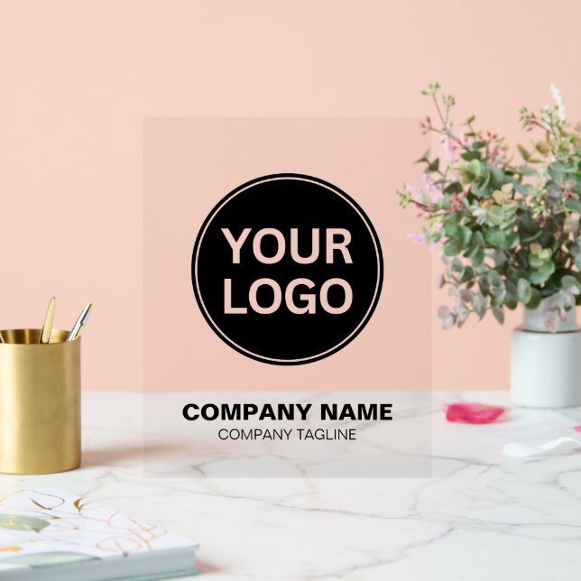 Company Logo Name Tagline Business  Acrylic Sign (Wedding)