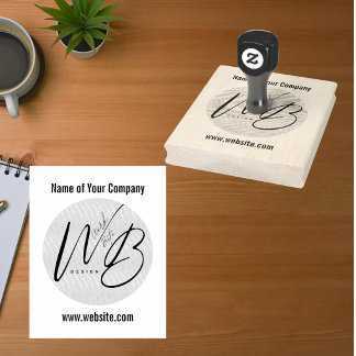 Company Logo Name Website Custom Rubber  Stamp