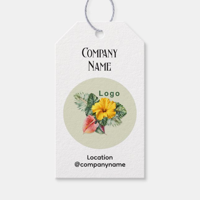 Company Logo Neutral White Hang Tag (Front)