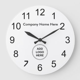 Company Logo Office Wall Clock Template