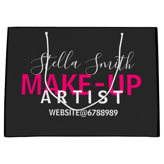 Company logo Personalised Makeup Artist Standard Large Gift Bag (Front)