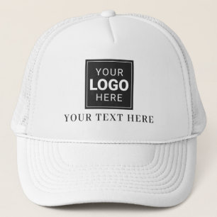 Company Logo Plus Wording Trucker Hat