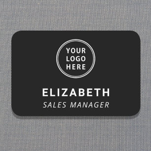 Company Logo Professional Black Name Tag
