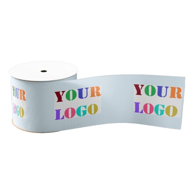 Company Logo Promotional Business Ribbon Example Grosgrain Ribbon (Spool)