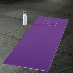 Company logo purple classic business studio yoga mat