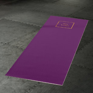 Company logo purple classic business studio yoga mat