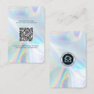 Company Logo QR Code DIY Holographic Custom Business Card