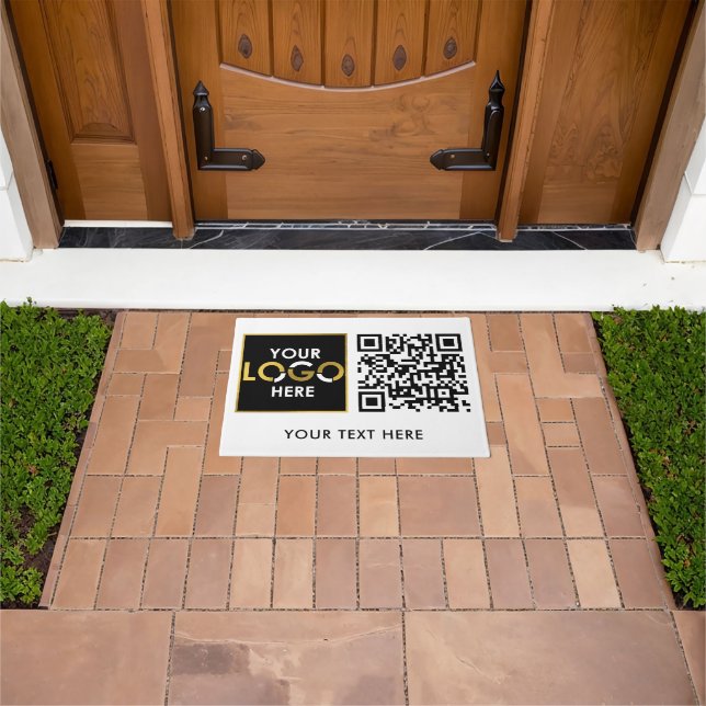 Company Logo QR Code Promotional Business  Doormat (Outdoor)