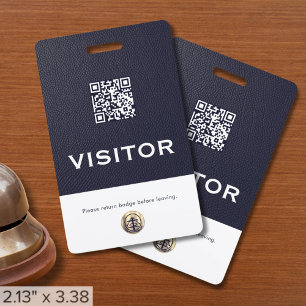 Company Logo QR Code Visitor Badge ID Badge