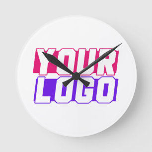 Company Logo Round Clock
