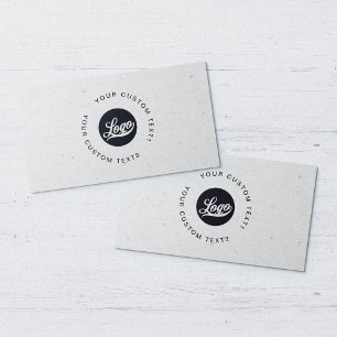 Company logo & Round text, Business Professional Rubber Stamp