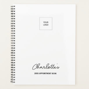 Company Logo Simple White Elegant Appointment Book Planner
