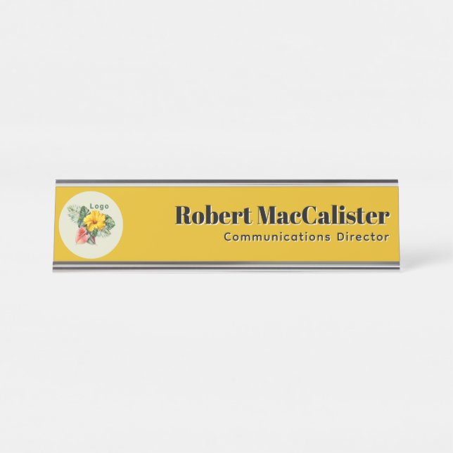 Company Logo Template  Desk Name Plate (Front)