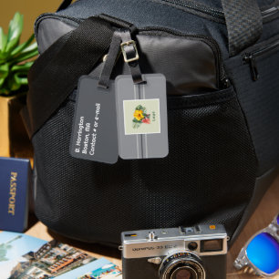 Company Logo Template Grey Business Card Holder Luggage Tag