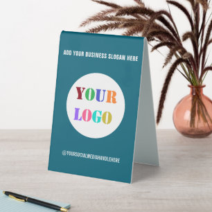 Company Logo Text Business Tabletop Sign Template