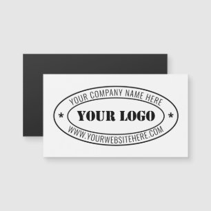 Company Logo Text Magnetic Business Card Template
